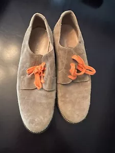 Crewcuts J. Crew Suede Oxford’s Contrast Rubber Sole Boys Shoes Size 6 Youth - Picture 1 of 4