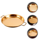 Silver Sizzling Platter Stainless Steel Drain Pan Serving Tray