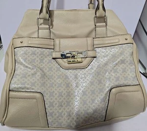 Rosetti Handbag Womens Size Large Cream Shoulder Bag Patterned Lock - Picture 1 of 15