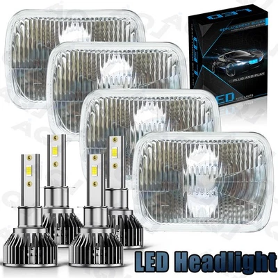 4PCS LED Headlights High/Low Beam For Chevrolet G10 G20 G30 1992-1995 - Image 1 of 4