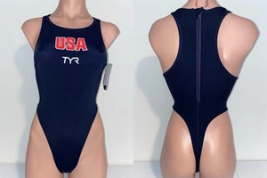 Modified TYR USA 4th of July Flag Waterpolo Hydrasuit One Piece Thong Size 30 - Picture 1 of 6