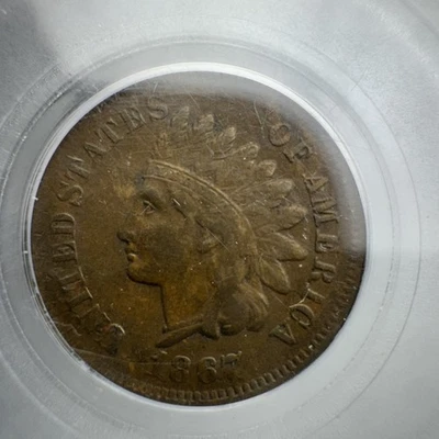 1867-P Indian Head Penny Cent 1C PCGS EXTRA FINE 45 XF 45 Type 3, Bronze - Image 1 of 4