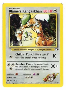 #036/132 Blaine's Kangaskhan Uncommon | Gym Heroes NM - Picture 1 of 2