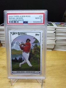 2023 Topps x Bob Ross Joy of Baseball Rafael Devers Titanium White /35 PSA 10 - Bild 1 von 2