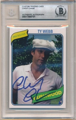 CHEVY CHASE TOPPS VARIATION SIGNED AUTOGRAPH TRADING CARD BGS AUTHENTIC AUTO SP - Image 1 of 2