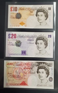 Great Britain, Bank Of England 10 Pounds 389c, 20 Pounds 390b, 50 Pounds P388b - Picture 1 of 8