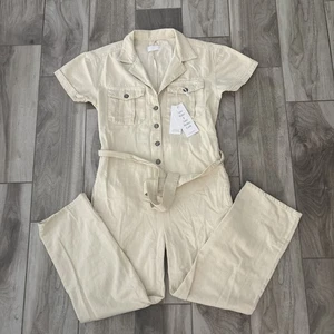 Boyish By Her Westley Pandora’s Box Denim Coverall Romper Jumpsuit Sz M NWT - Picture 1 of 11
