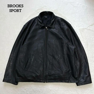 Brooks Brothers Leather Sports Jacket XXL Heavyweight 90s Used - Image 1 of 4