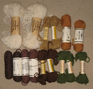 Lote mixto de hilo de tapiz de punta de aguja vintage peso 5,7 oz - Imagen 1 de 4