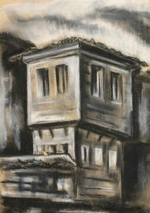 Vintage pastel painting cityscape - Picture 1 of 11
