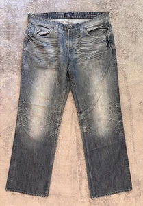 Guess Desmond Relaxed Fit Jeans Mens 36x30 Dark Wash Blue Straight Relaxed Denim - Picture 1 of 11
