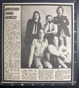 BRUFORD JOINS GENESIS | 1976 ORIGINAL MUSIC PAPER CLIPPING 12X8" - Bild 1 von 1