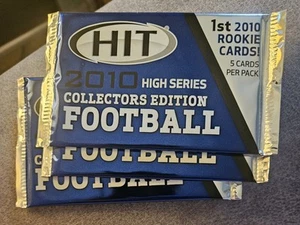 (3) 2010 Sage Hit High Series Football Pack 5 Karten - Neu Versiegelt - Bild 1 von 2