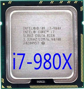 Intel Core i7-980X CPU 6Core 12M 3.33GHZ SLBUZ Socket 1366 LGA1366 Processor - Picture 1 of 1