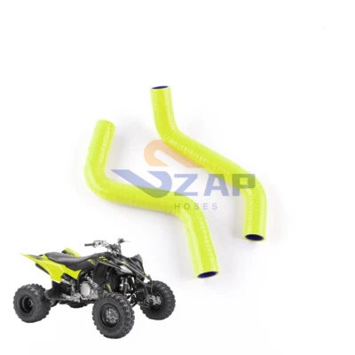 For 2014-2023 Yamaha YFZ450R Silicone Radiator Hose Kit Neon Yellow Coolant Pipe - Image 1 of 4