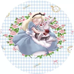 Round Alice in Wonderland Backdrop Baby Shower Birthday Party Photo Background - Picture 1 of 9
