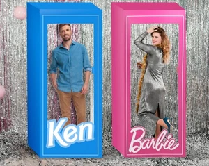 Puppenkiste Photo Booth, rosa Photo Booth oder Ken Box, personalisierter Fotostiefel 6,5 Fuß - Bild 1 von 3