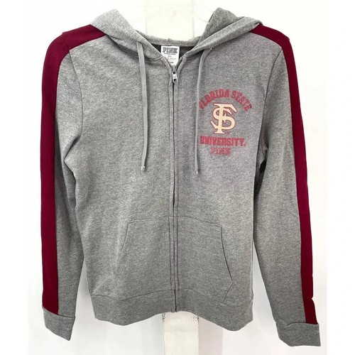 UNDERCOVER Felpa con cappuccio zip intera Victoria's Secret FSU ROSA NUOVA CON ETICHETTE XP