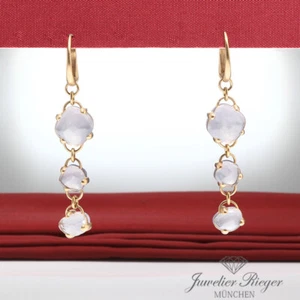 Pomellato Ohrringe Capri Rosegold 750 Bergkristall Chalchedon Gold Ohrhänger - Bild 1 von 4