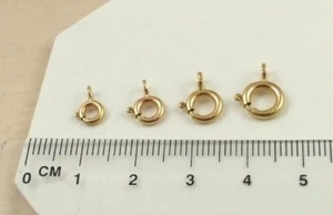 BEST EXTRA HEAVY Solid 9ct 375 Yellow Gold Open 5mm Bolt Ring Clasp - Picture 1 of 2
