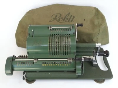 SUPERBE ancienne MACHINE A CALCULER CALCULATRICE ROKLI 7 R ROBERT KLING WETZLAR - Photo 1/4