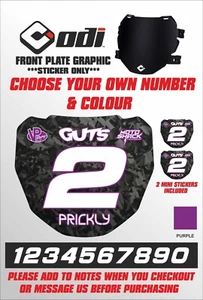 Targa anteriore ODI DH MTB SOLO GRAFICA personalizzata fibra di carbonio Surron Talaria - Foto 1 di 5
