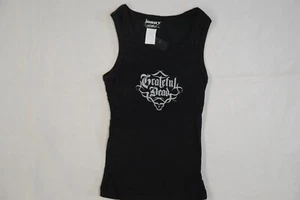 Camiseta ajustada sin mangas Grateful Dead con logotipo plateado nueva Jonny Rock RARA - Imagen 1 de 3