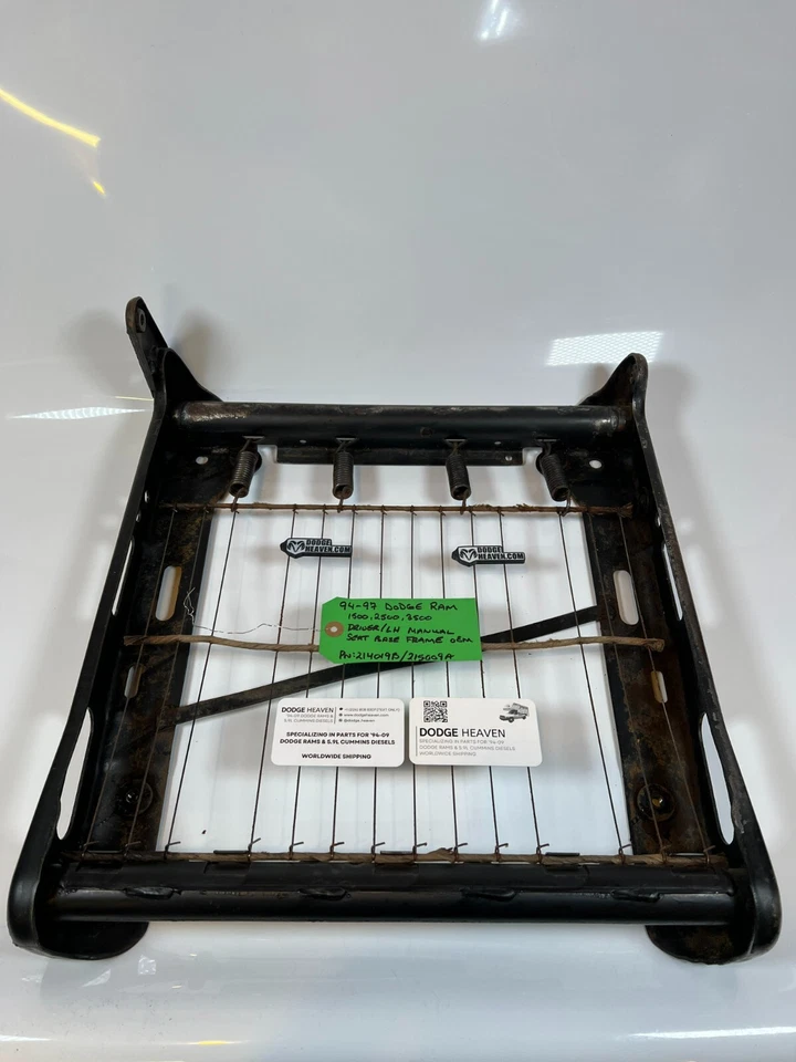 OEM 1994-1997 Dodge Ram Driver / LH Manual Seat Base Frame 214019B 1500-3500 — 第 1/4 张图片