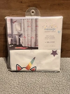 Cortina de ducha Skl Home Meowgic nueva en paquete lavable a máquina - Imagen 1 de 3