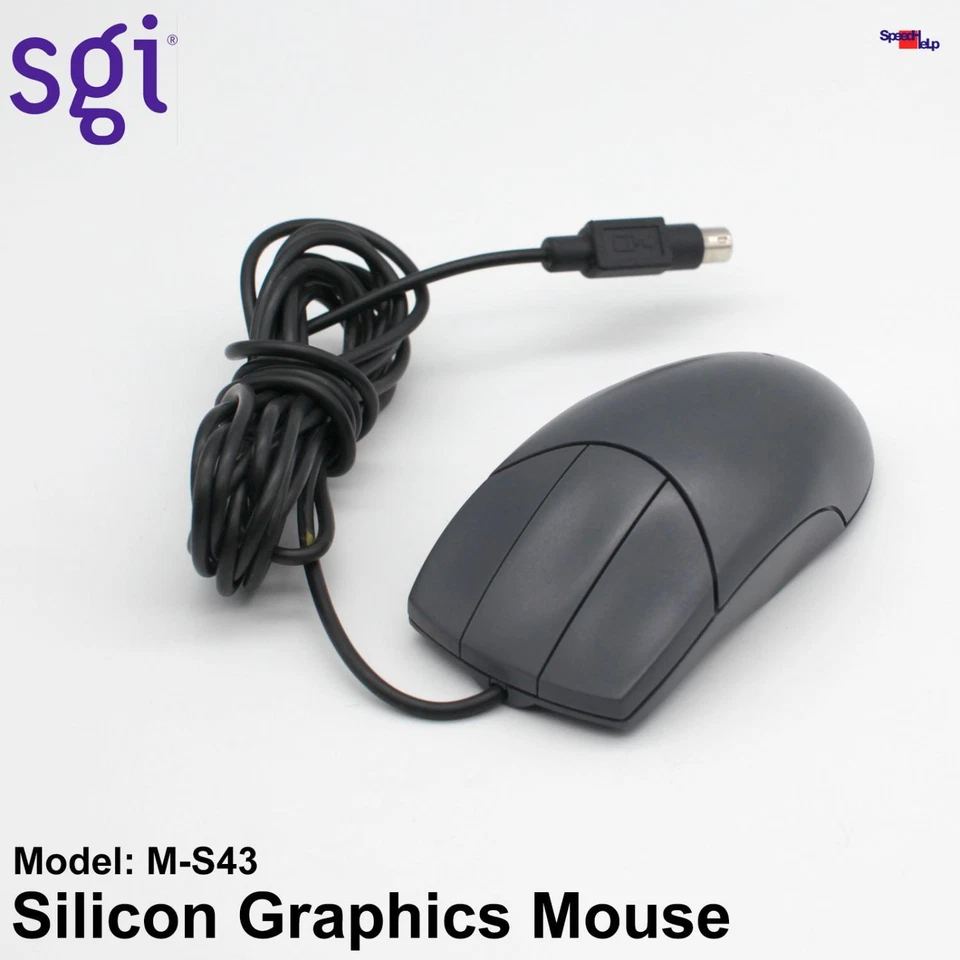Sgi Silicon Graphics Mouse M-S43 P/N: 063-0009-002 PS/2 Port Good Condition - Image 1 of 4