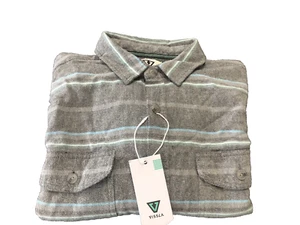 Vissla Men's Central Coast Long Sleeve Flannel Storm Black M513UCEC Size Med - Picture 1 of 10