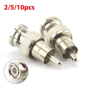 5/10X BNC male to RCA male coax connector adapter cable coupler for cctv camera - Picture 1 of 9
