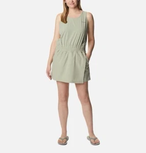 Columbia Alpine Chill Zero Pagliaccetto Donna S Safari Verde Skort - Foto 1 di 12