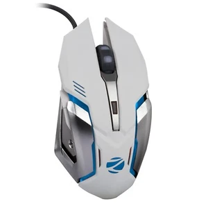 ZEBRONICS Transformer-M (White) Gold-Plated USB Mouse: 6 Buttons Multi-Color LED - Picture 1 of 7