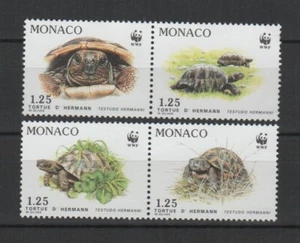 Monaco 1991 tortue d'Hermann 4 timbres neufs MNH /TR7130 - Imagen 1 de 1