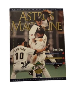 Mike Hampton Houston Astros Vintage 1997 Division Playoff Program Braves Signed - Picture 1 of 3