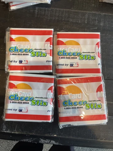Angels 2002 world series Thunder Sticks,  lot of 4 sealed packs of cheer stix Cover