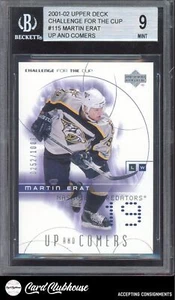 2001-02 Upper Deck Challenge for the Cup RC #115 Martin Erat/1000 BGS 9 - Imagen 1 de 2