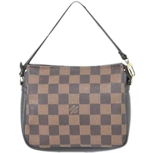 Bolso de mano Louis Vuitton Trousse Makeup N51982 Damier Level de lona marrón - Imagen 1 de 10