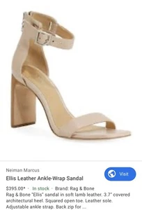 Women’s Designer Rag & Bone Ellis Sandal Nude Size 38  - Picture 1 of 12