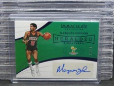 2018-19 Immaculate Collection Marques Johnson Heralded Signatures Blue Auto #/49