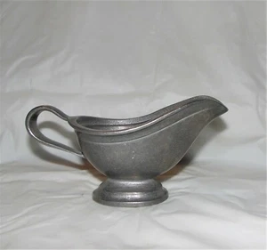 Vintage Pewter Sauce / Gravy Boat Server - Picture 1 of 5
