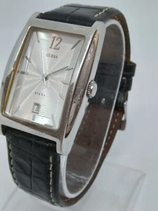 Guess G75758G Unisex 28x41mm Silver Tone Rectangular Dial Dress Watch NEW BATT - Picture 1 of 11