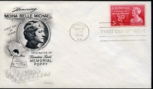 US 1948 Memorial Poppy (977) . First Day Cover . Fleetwood Cachet - Picture 1 of 1