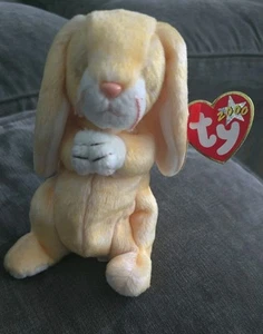 Ty Beanie Babys Grace der betende Hase, nicht mehr produziert, neu mit Etikett  - Bild 1 von 5