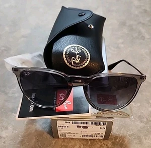 🔥 Occhiali da sole unisex Ray-Ban Erika originali RB4171 65138G grigio trasparente 54 mm - Foto 1 di 9