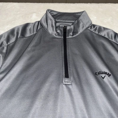 Pullover Callaway Opti Dri Golf Manga Larga 1/4 Cremallera Gris Talla XL con Bolsillos con Capucha Foto 1 de 4
