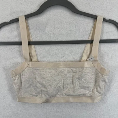 New Victoria's Secret PINK Unlined Bralette Light Gray Logo Strap Size S READ - Image 1 of 4