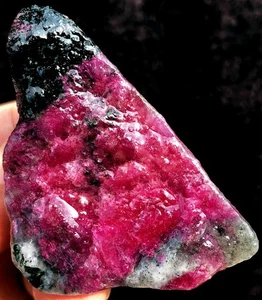 Museo 70,5 g!!! Rubí rojo natural en gema de cristal de zoisita verde espécimen ee1303 - Imagen 1 de 12