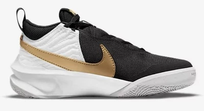 Nike Youth Kids Size 7 Team Hustle D 10 (GS) Black/Gold Basketball Shoes Sneaker - Image 1 of 4